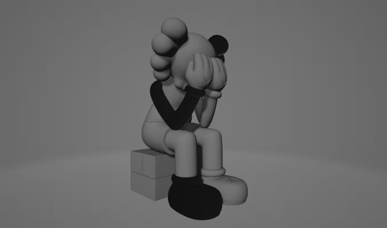 KAWS Sitting Down STL-2