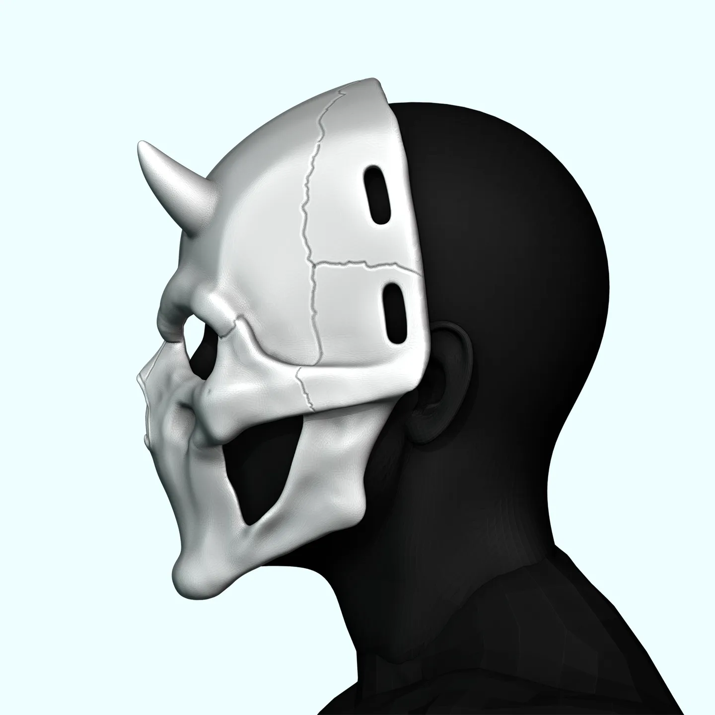 Mouthless Skull Mask 3D print model