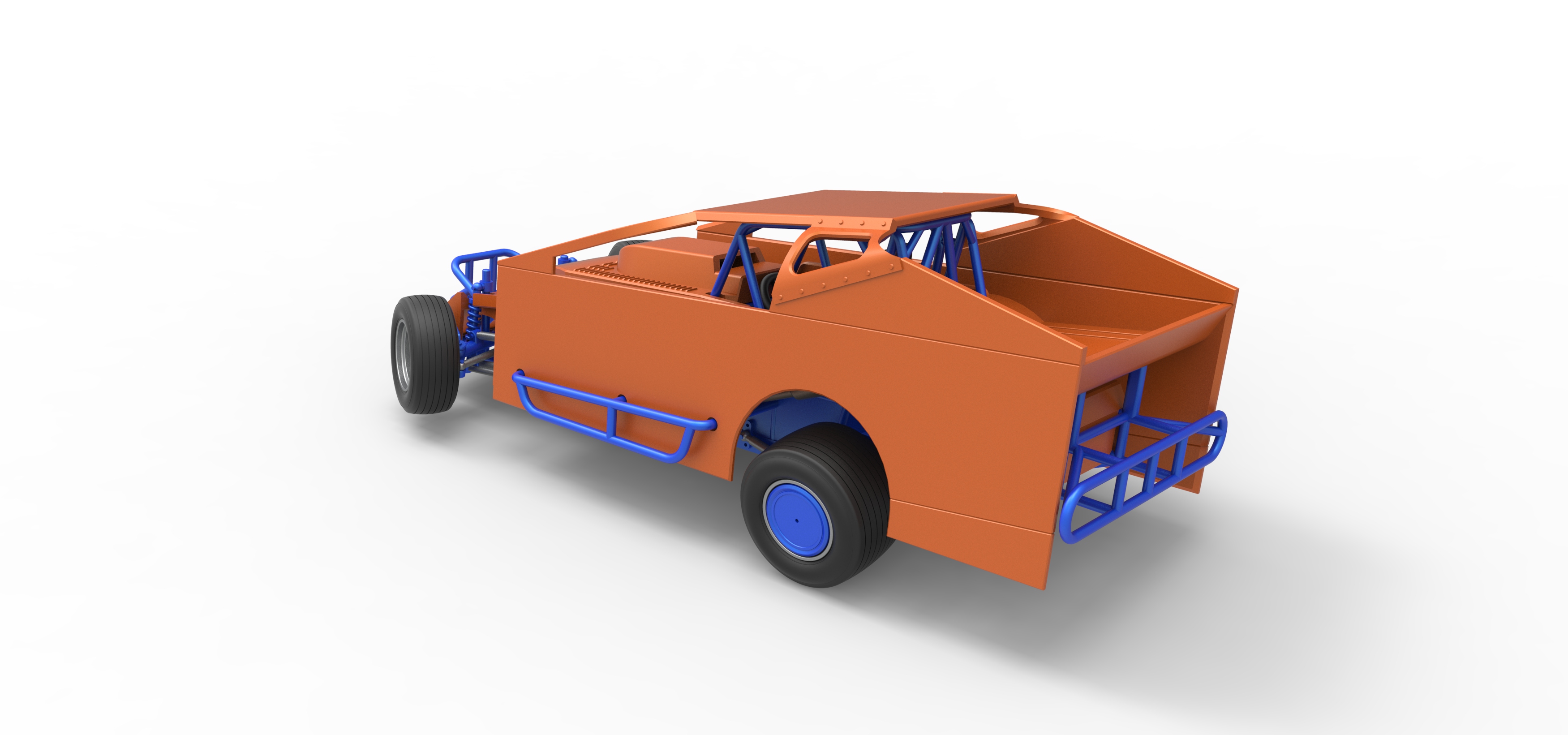 Northeast Dirt Modified stock car while turning Scale 1:25 | 3D models ...