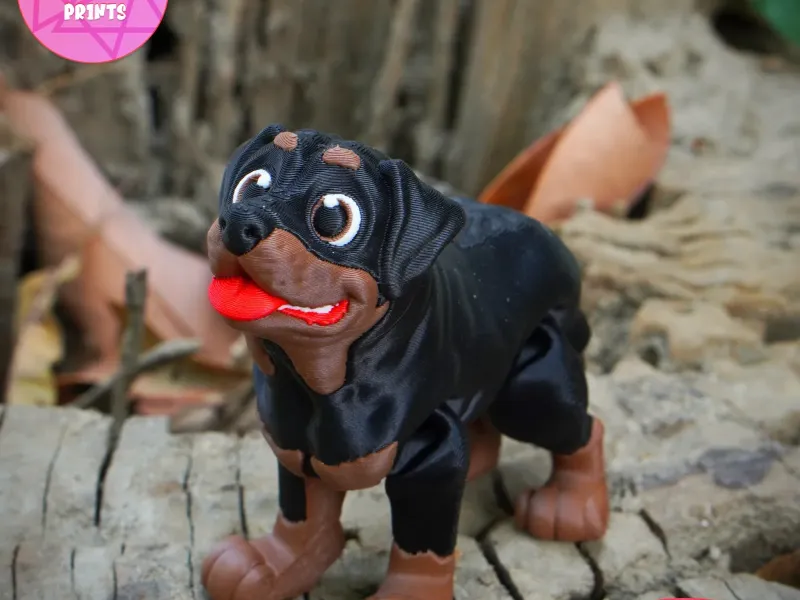 PRINT IN PLACE CUTE FLEXI ROTTWEILER DOG