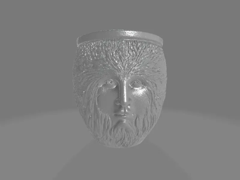 Cherub face plant pot