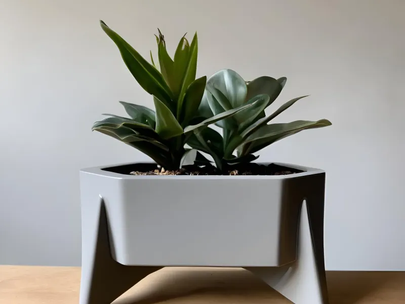 Hexagonal Design Mid-Century Planter – A Retro Touch