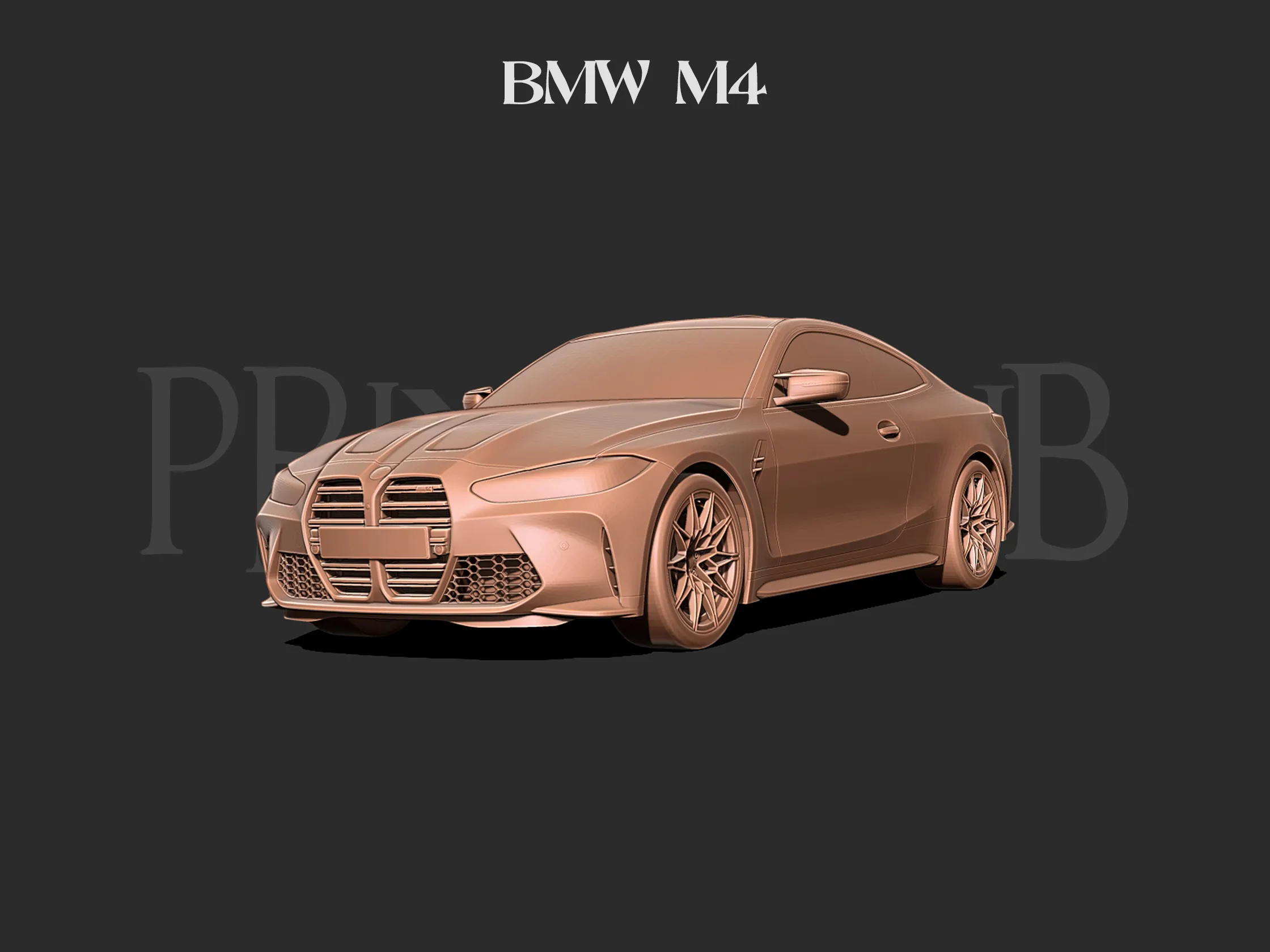 BMW M4 G82 Competition 2021 3d baskı modeli