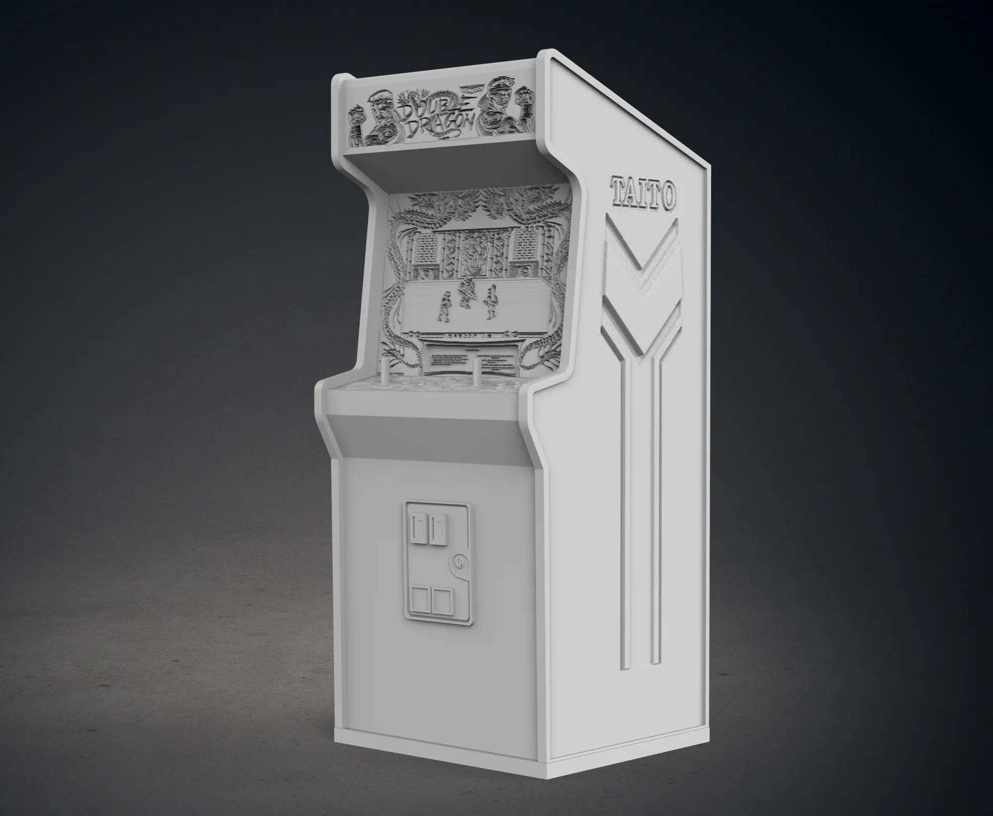 Double Dragon Arcade Cabinet with Lithophane