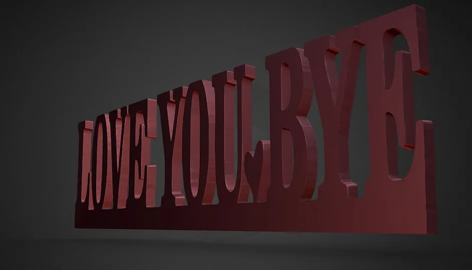 love you bye sign valentine