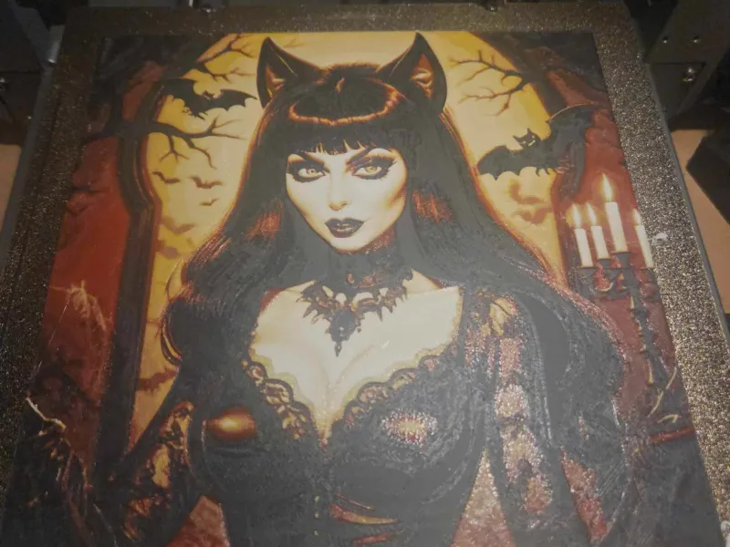 HueForge - Elvira, Mistress of the Dark - Fan Art
