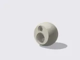 Spherical two way speaker with passive radiator-0
