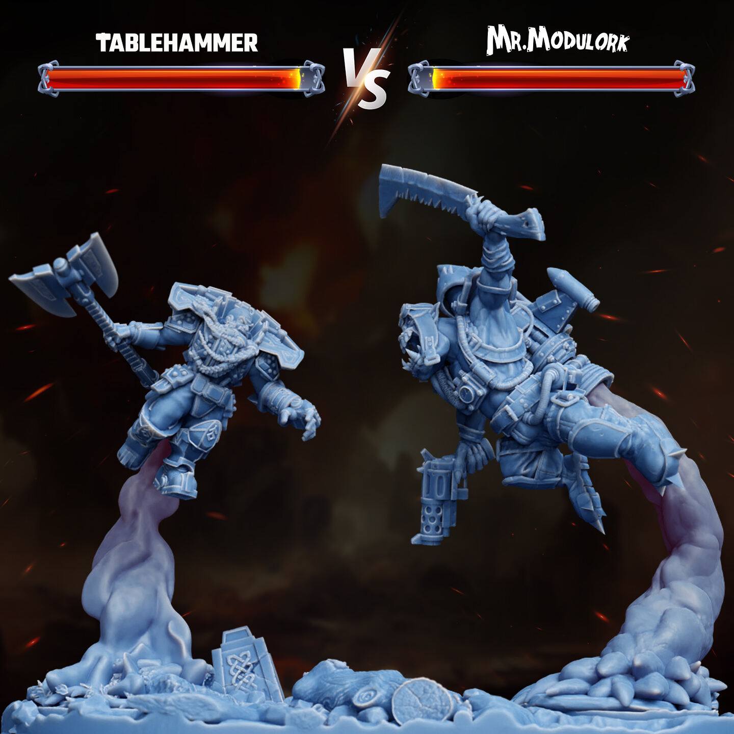 Duel in the stratosphere - Dwarf vs. Orc - MrModulorc collab