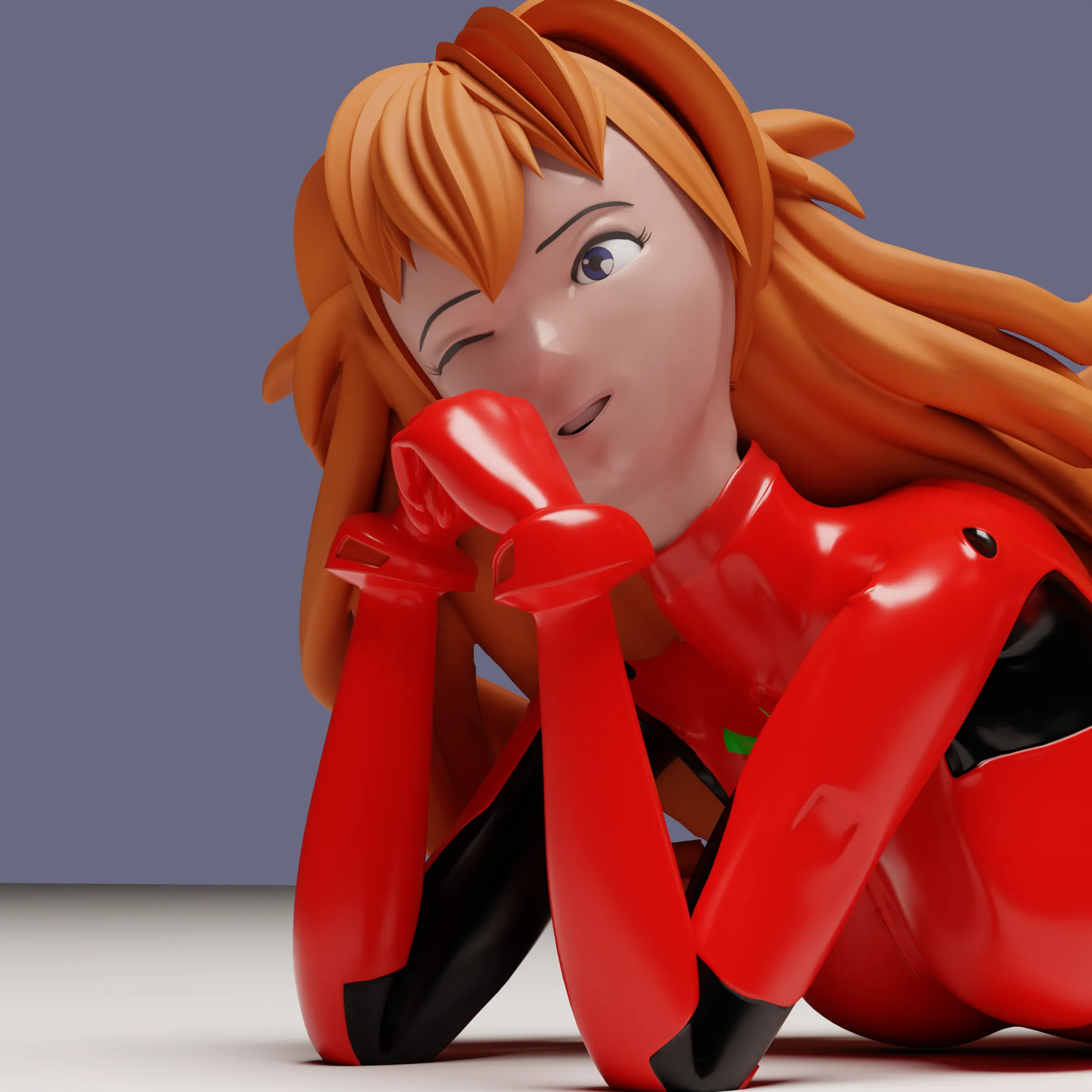 Evangelion Asuka Langley Lying pose