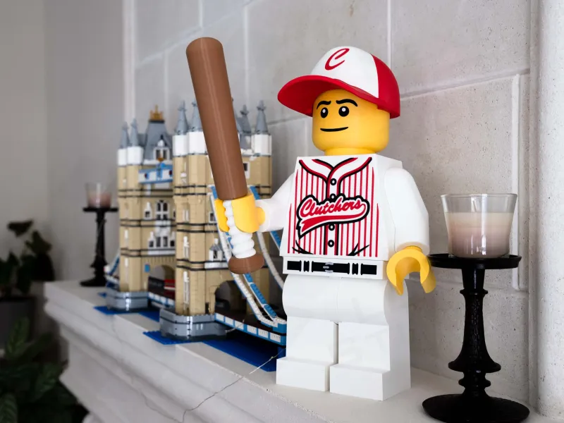 ⚾ Minifigure Gigante Giocatore di Baseball (16") – Step Up to the Pl