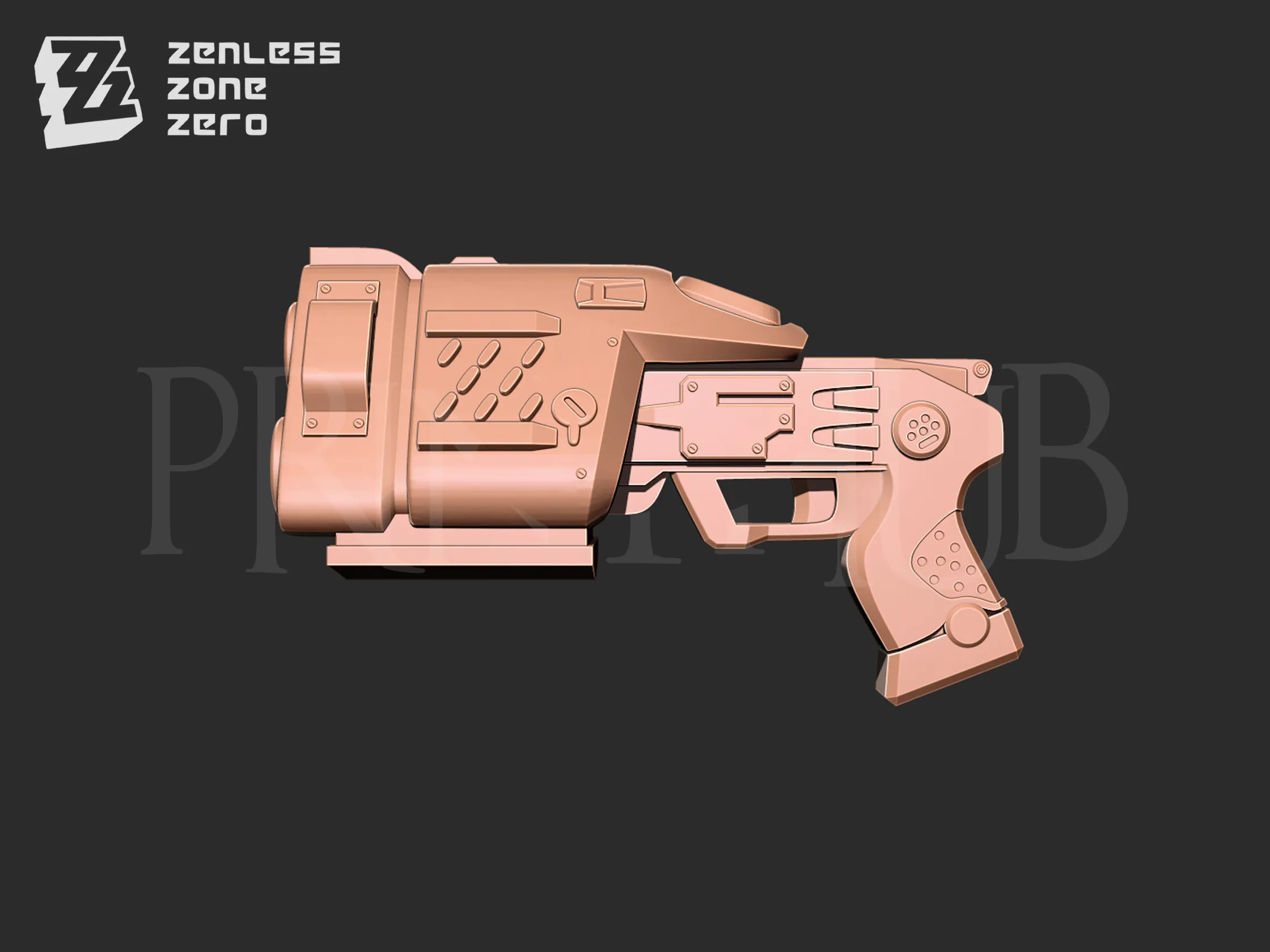 Zhu Yuan Handgun Blaster From Zenless Zone Zero
