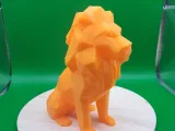 Low-Poly Sitting Lion-2