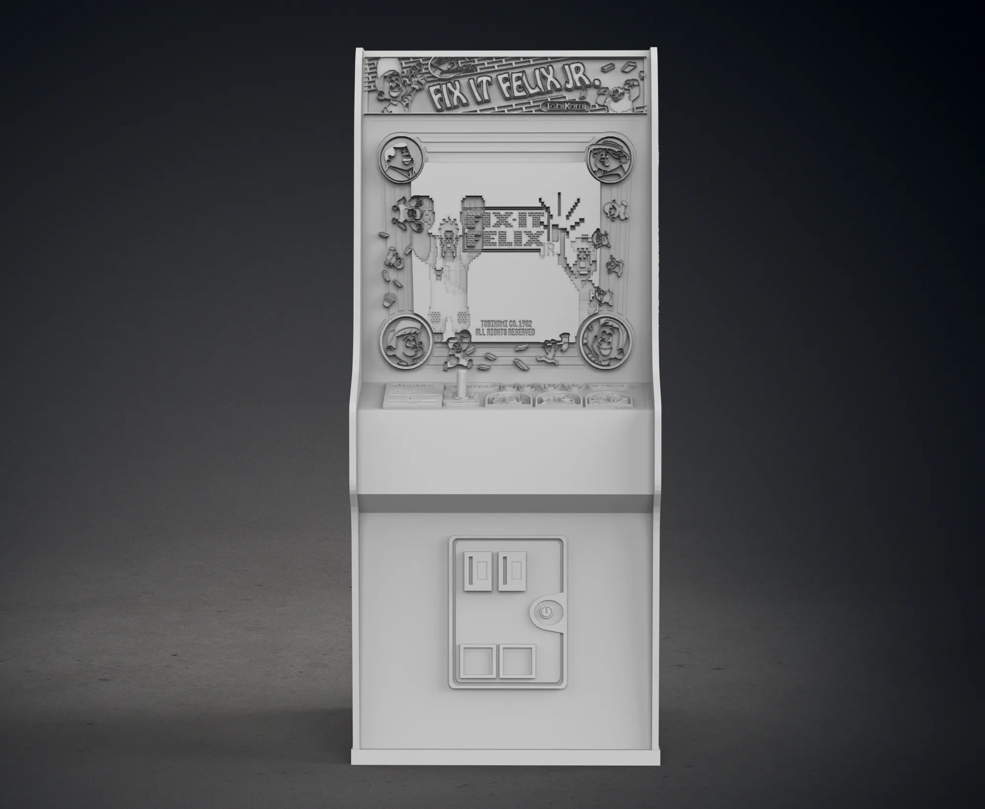 Fix It Felix Jr. Arcade Cabinet with Lithophane