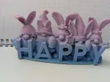 Easter Gnomes with the word HAPPY-1