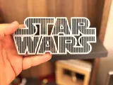 Star Wars Logo – 3D Solid Engraved Style-1
