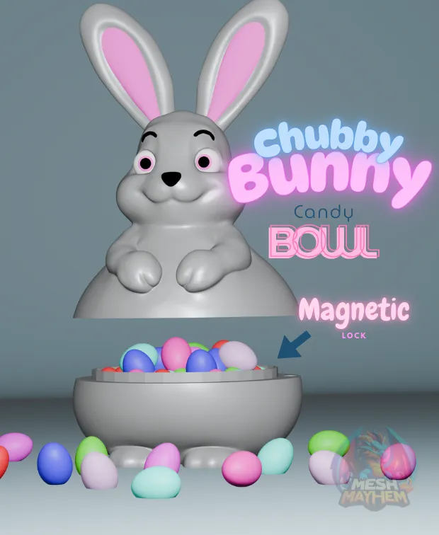 Easter Chubby Bunny Candy Bowl