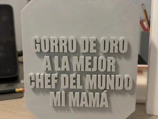 Placa de Chef de Oro