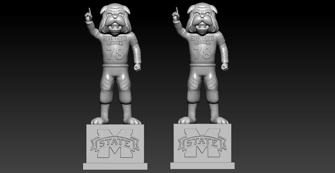 NCAA - Bully mascot -  Mississippi State University - 3d pri