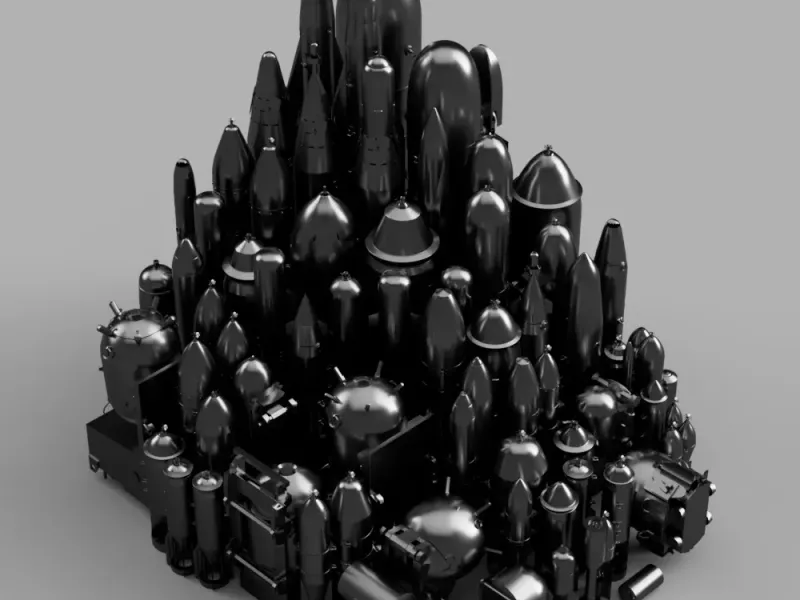 RUSSIAN/SOVIET BOMBS & MINES [80 pack] | MODELING PROP