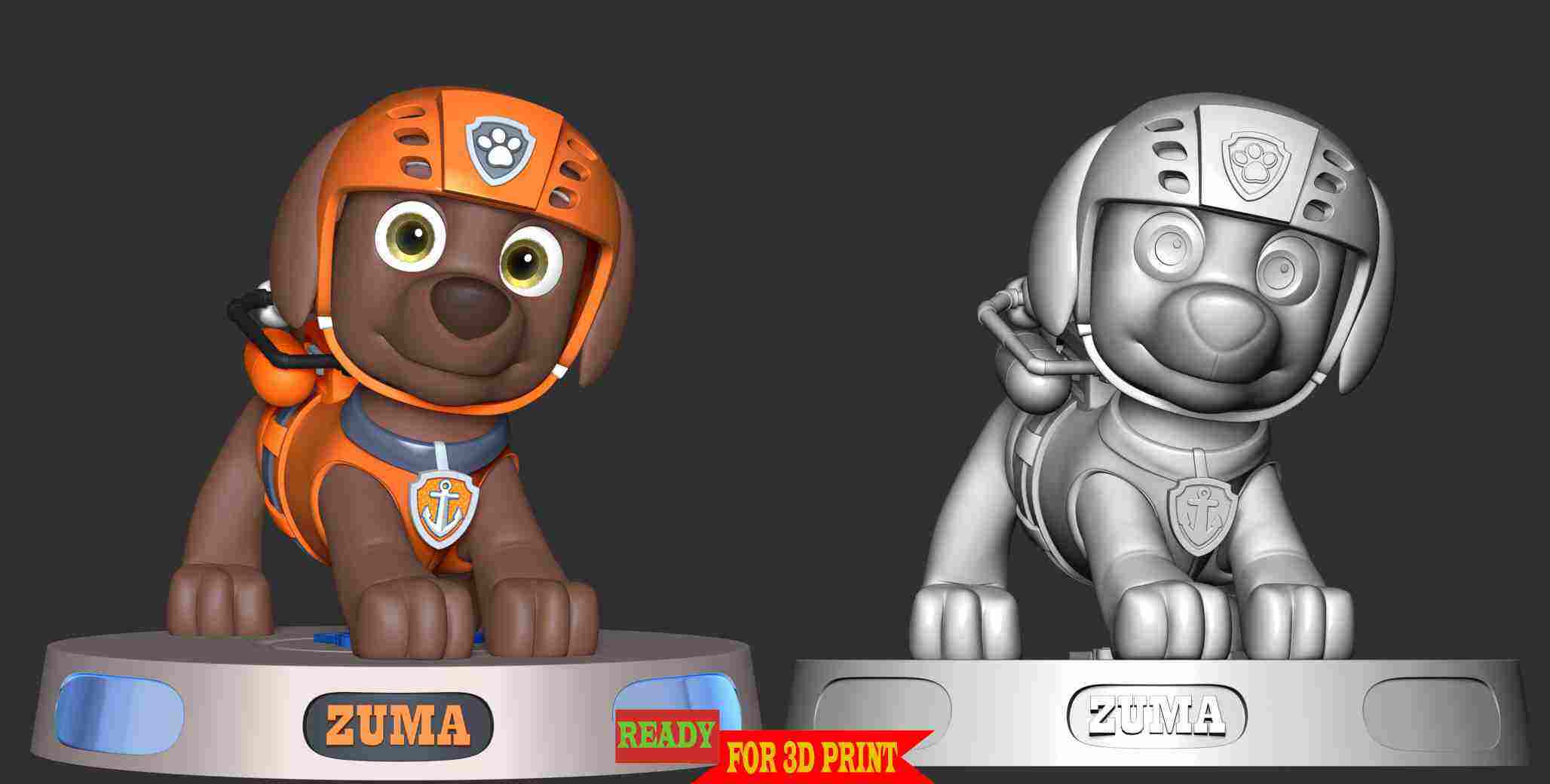 Zuma - Paw Patrol 3D Print Model by lovemodel