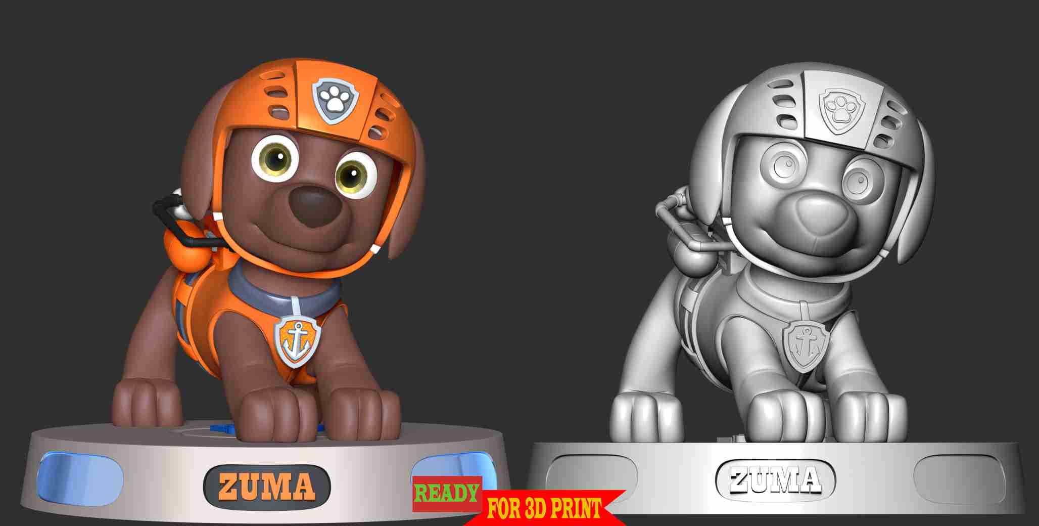 Zuma - Paw Patrol 3D model 3D printable