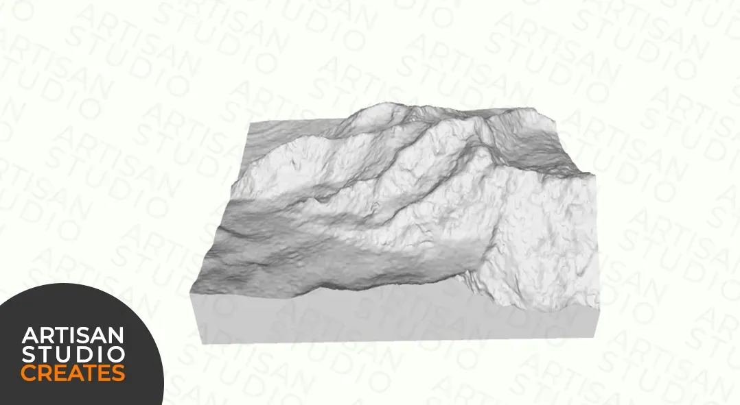 Топографическая 3D модель Балторо Кангри STL файл