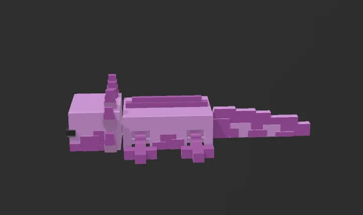 articulated Minecraft Axolotl