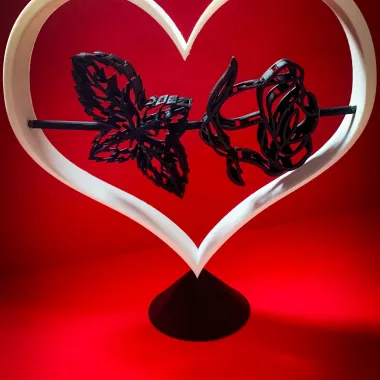Rose with Heart Flip-0