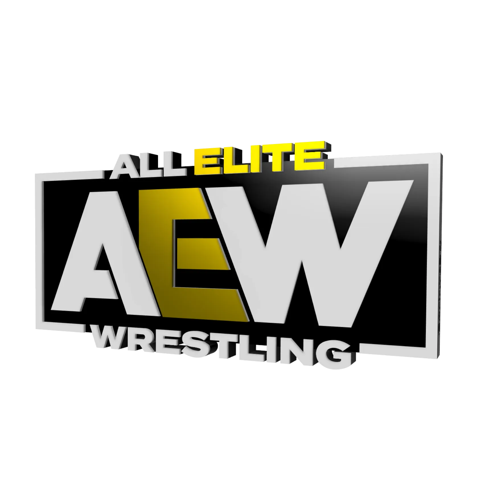 All Elite Wrestling (AEW) - 3D Multicolor Sign/Logo