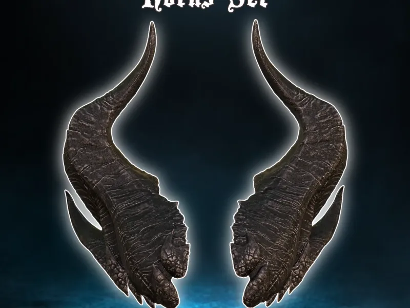 Fantasy Tiefling Stocky Prongs Cosplay Horns Baldurs Gate 3