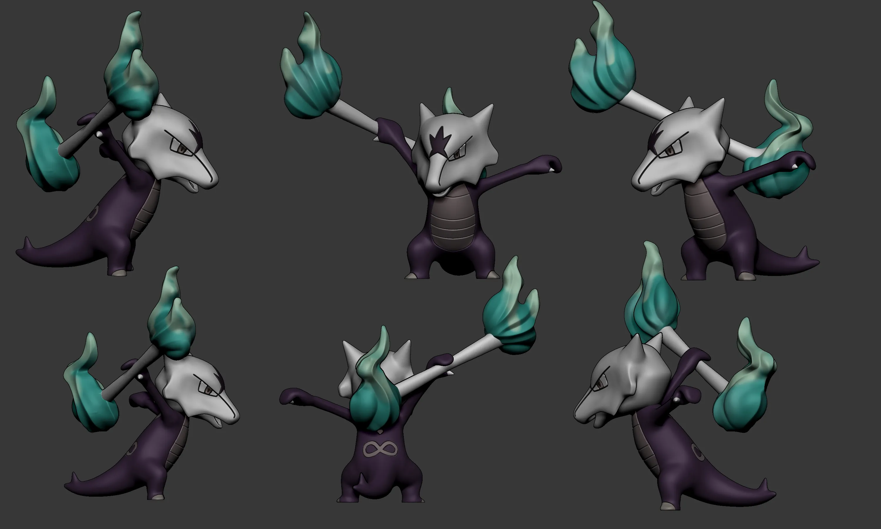 Pokemon - Cubone, Marowak and Alolan Marowak
