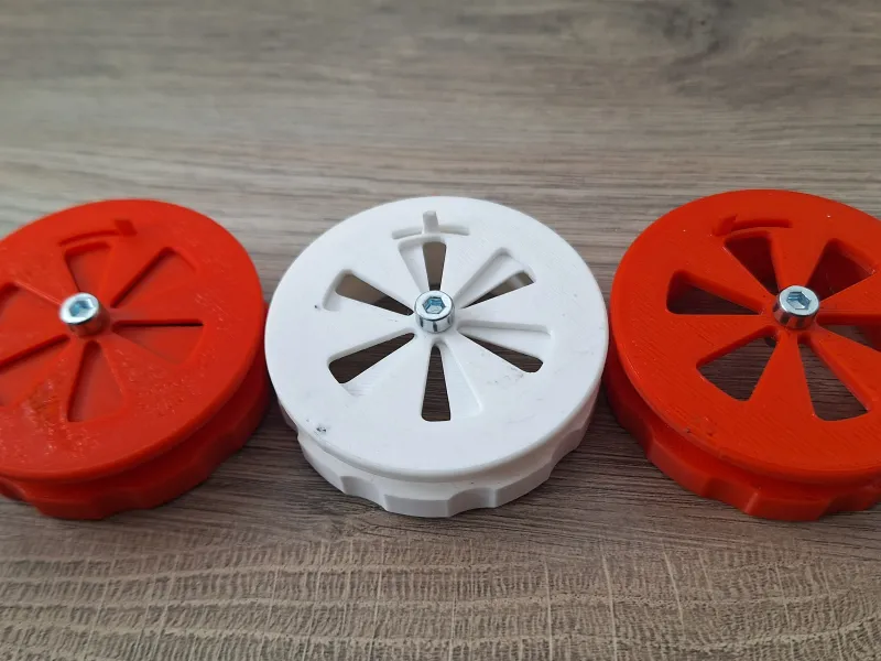 Adjustable round air vent with threaded nut for 50mm hole