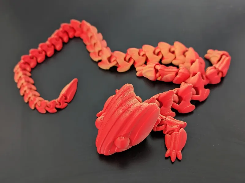 Articulated Dragon 019 - Print in place - No supports - STL