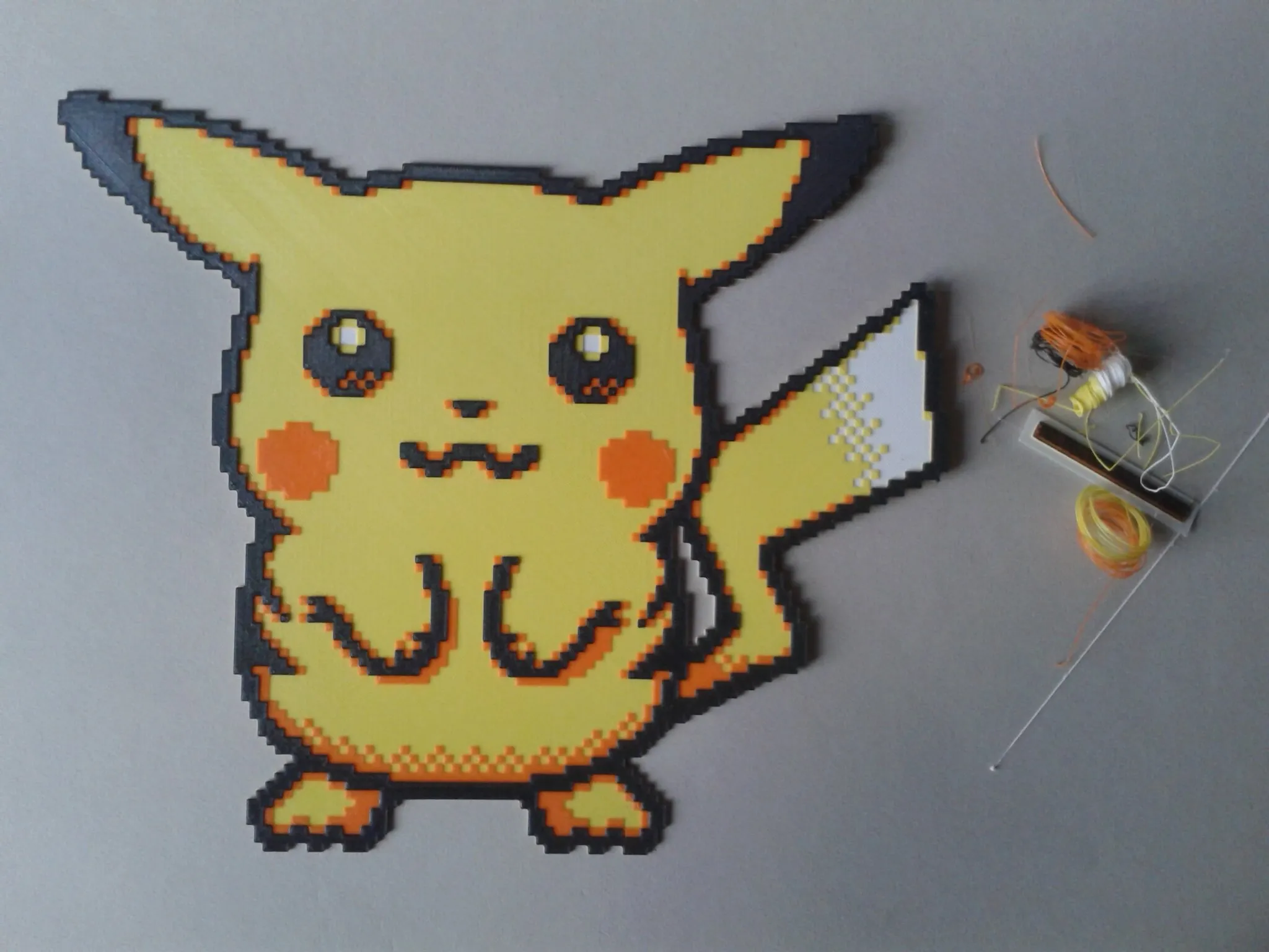 Pikachu, Pixel Art, 3 filament changes