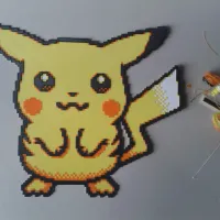 Pikachu, Pixel Art, 3 filament changes-6