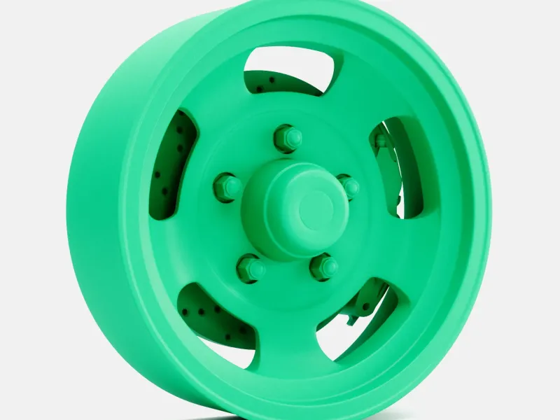 1/24 Schaal, 15x5 US Indy Mag-velg en Rem