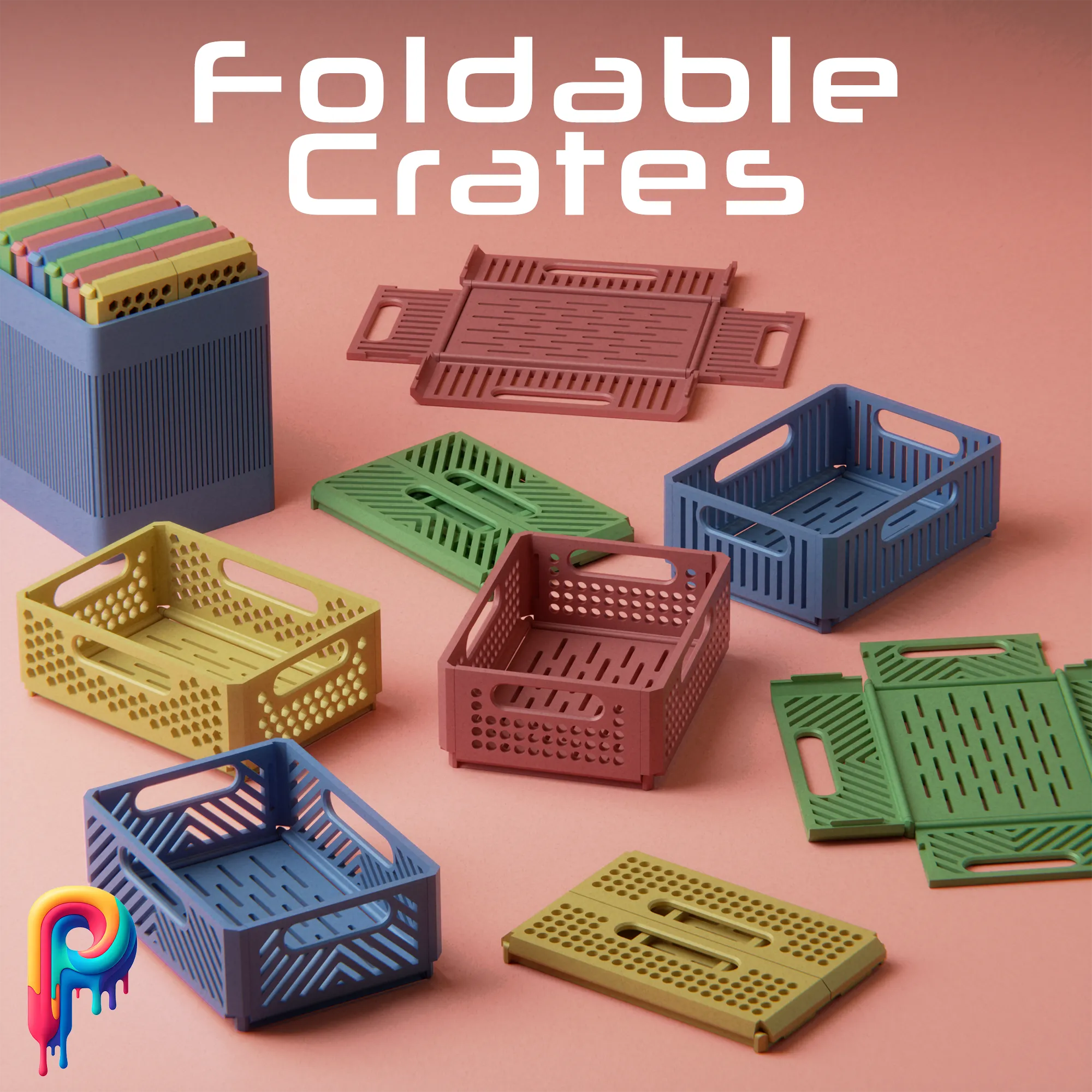 Foldable Crates (Print-in-place) by Polymeria