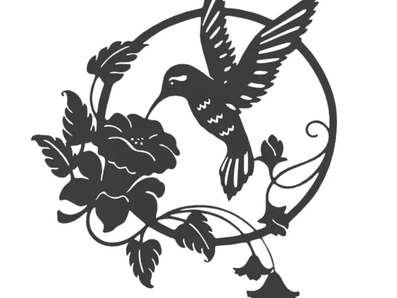 bird - flower bird - flower wall hanging