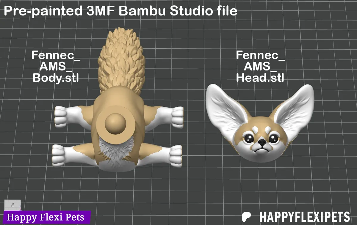 Fennec fox the realistic articulated flexi toy