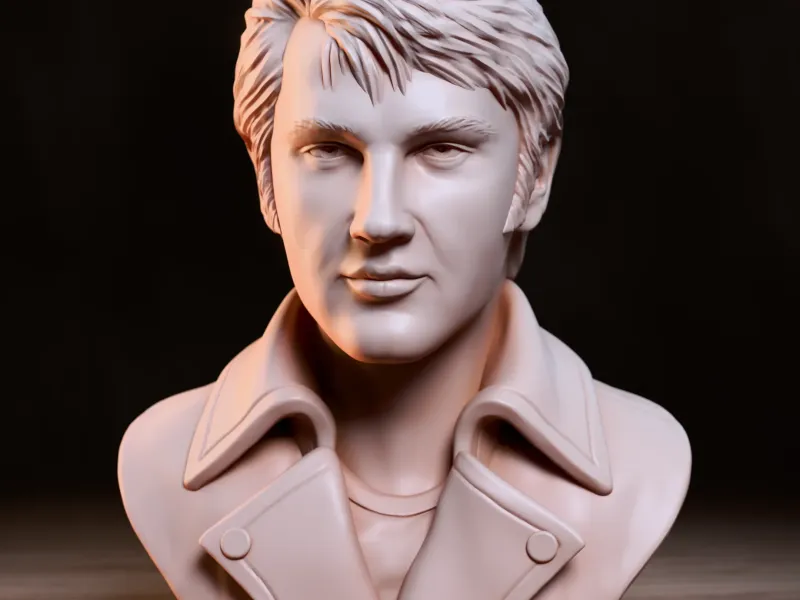 Elvis Presley Bust – 3D Printable Music Icon Sculpture