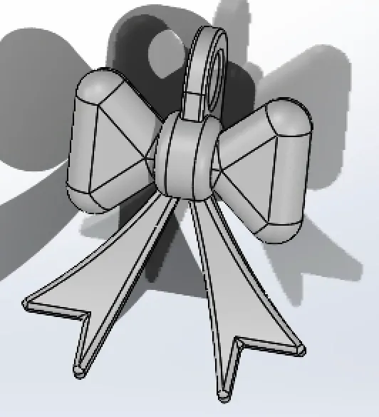 Bow keychain charm