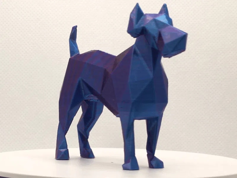Low poly Great Dane dog-2