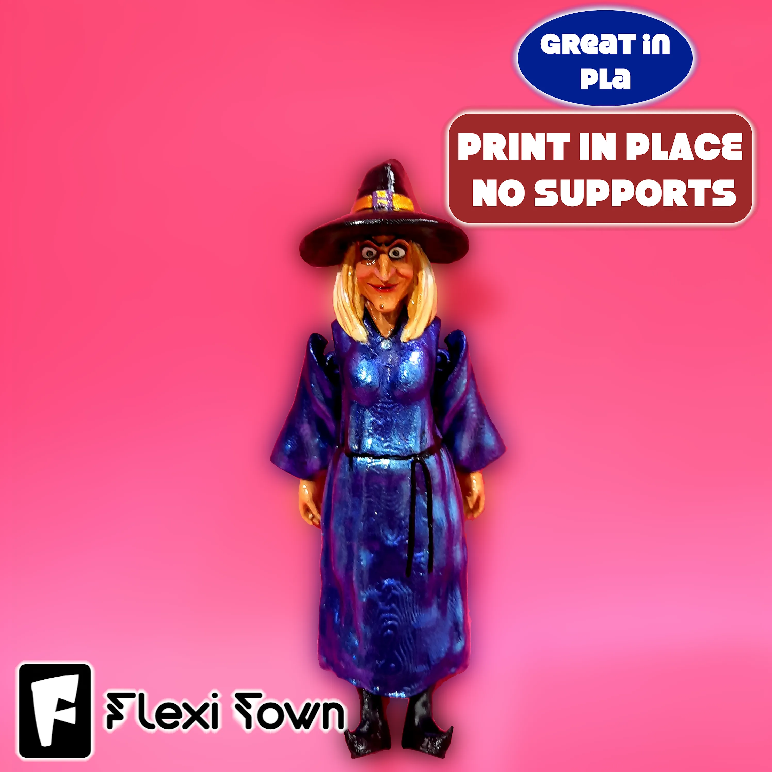 Flexi Print-in-Place Witch | 3D models download | Creality Cloud