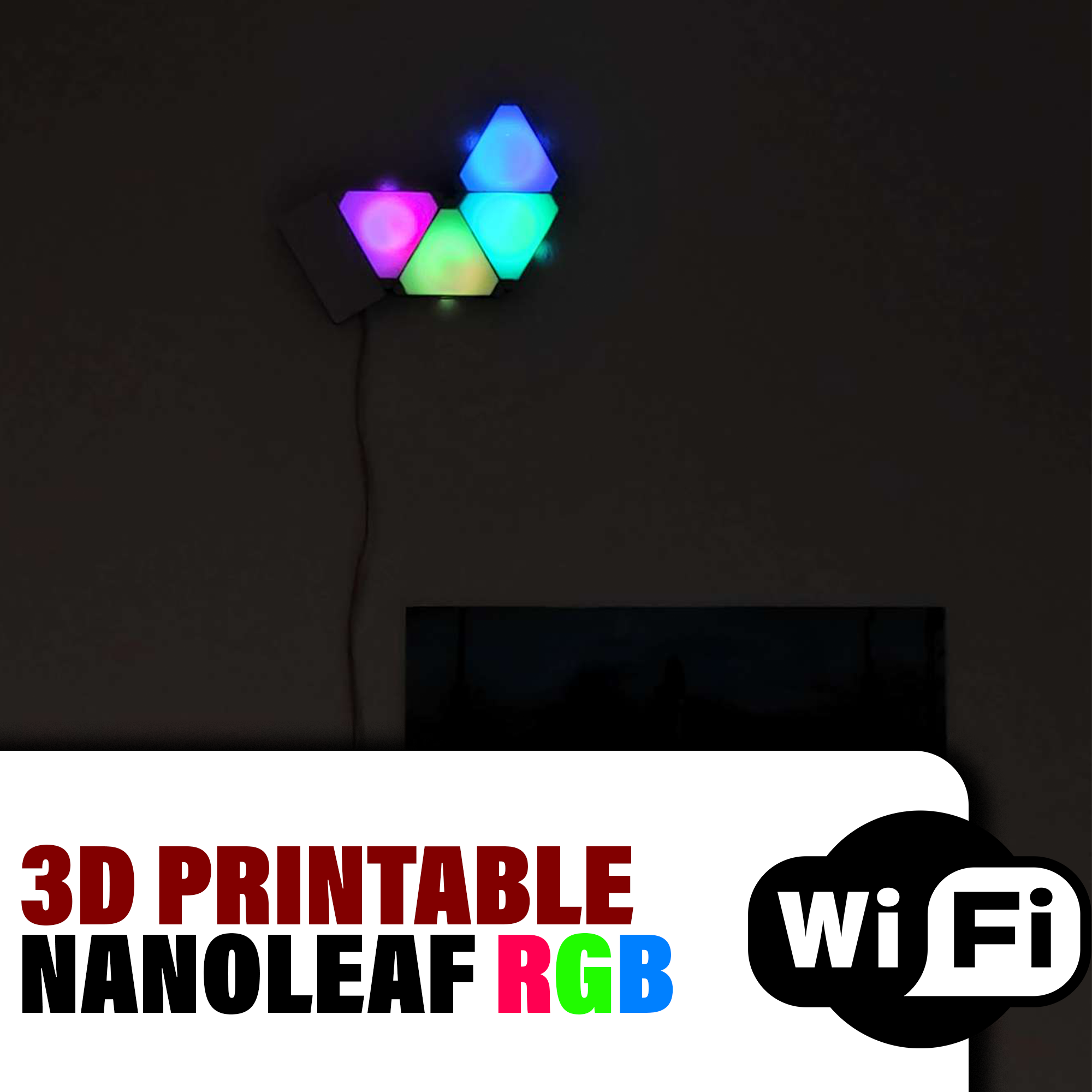 Cyberplads De er stege 3D printable Nanoleaf | RGB LED