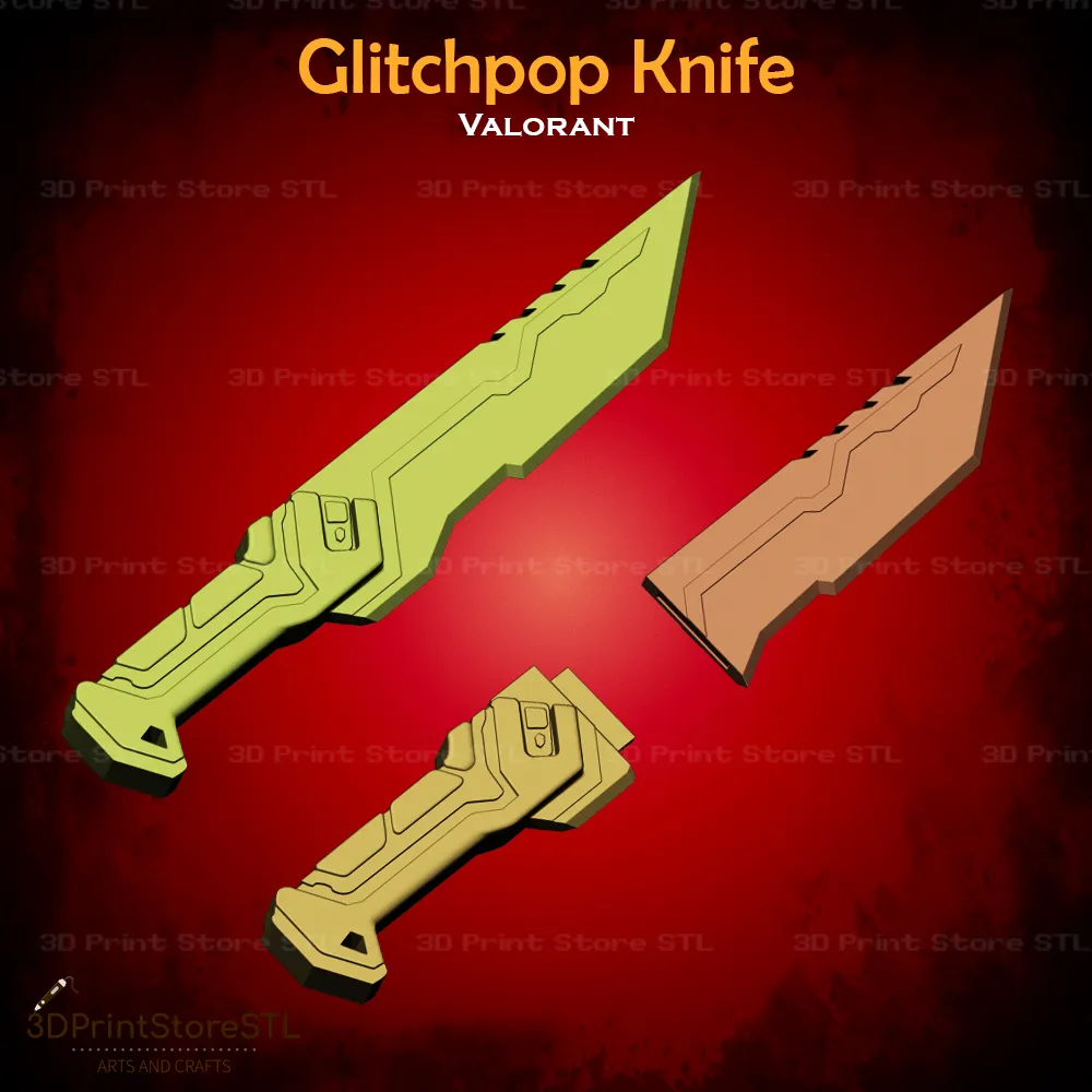 Glitchpop Knife Cosplay Valorant - STL File