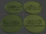 Army Aviation Coasters with Coaster Stand-4