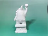 Patrick Star lifting a ball举球的派大星石狮子摆件-4