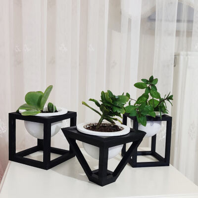 Rectangular, triangle, square decorative flower pot
