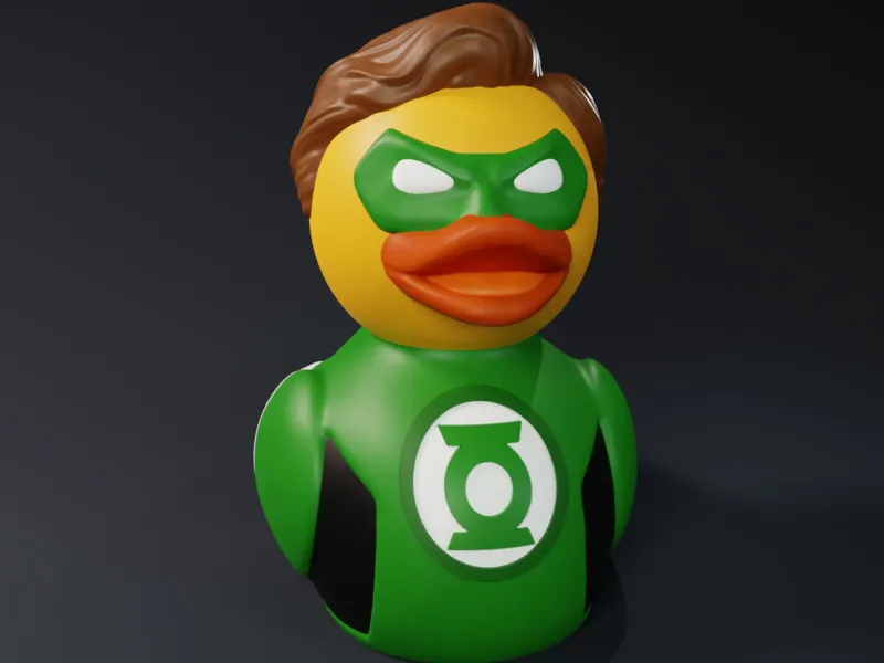 Cute Green Lantern Rubber Duck