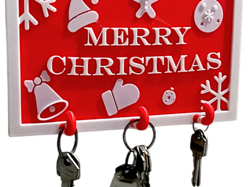 Christmas key holder sign